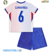 Camisa de time de futebol França Eduardo Camavinga #6 Replicas 2º Equipamento Infantil Europeu 2024 Manga Curta (+ Calças curtas)
